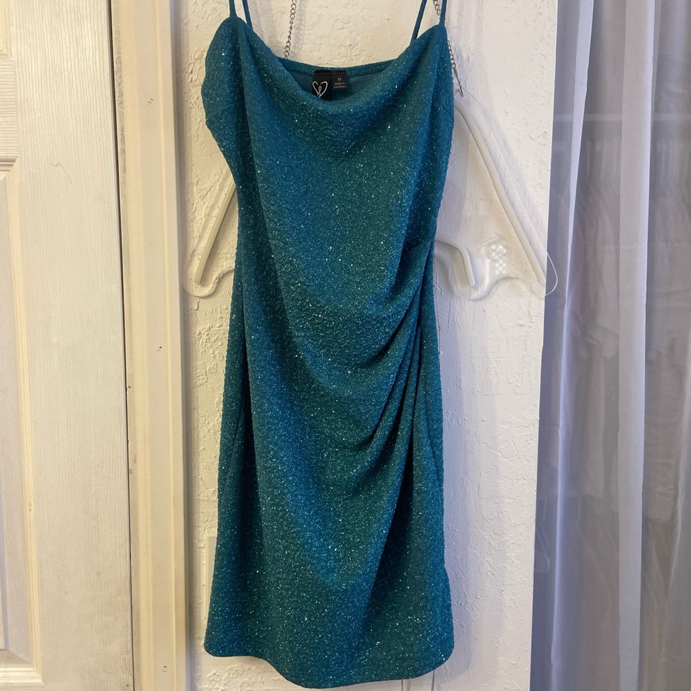 Windsor Teal Strappy Dress